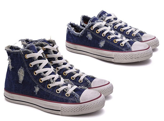 converse all star jeans shoes